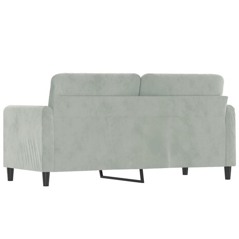 Tweezitsbank 140 cm fluweel lichtgrijs 5
