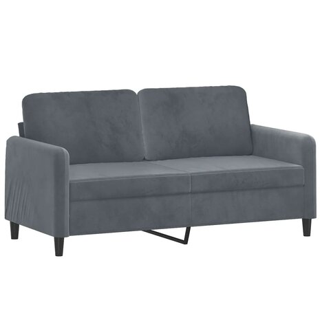 Tweezitsbank 140 cm fluweel donkergrijs 2