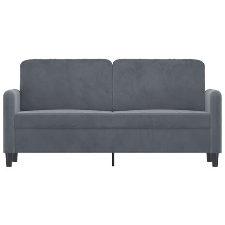 Tweezitsbank 140 cm fluweel donkergrijs 3