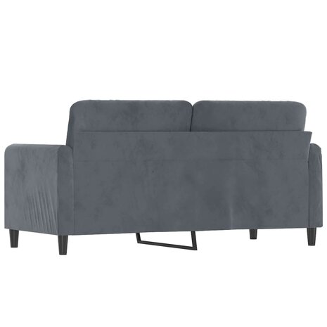 Tweezitsbank 140 cm fluweel donkergrijs 5