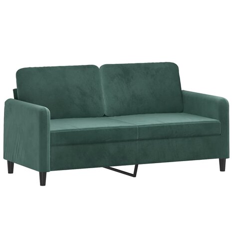 Tweezitsbank 140 cm fluweel donkergroen 2