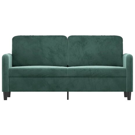 Tweezitsbank 140 cm fluweel donkergroen 3