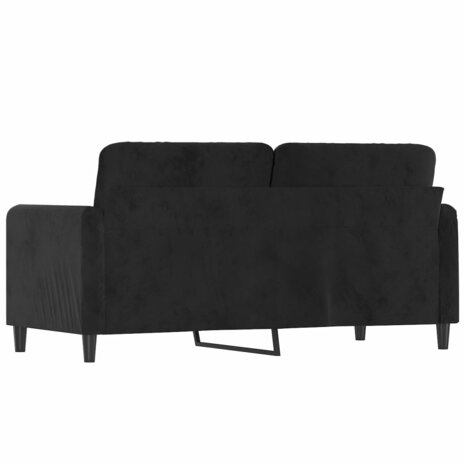 Tweezitsbank 140 cm fluweel zwart 5