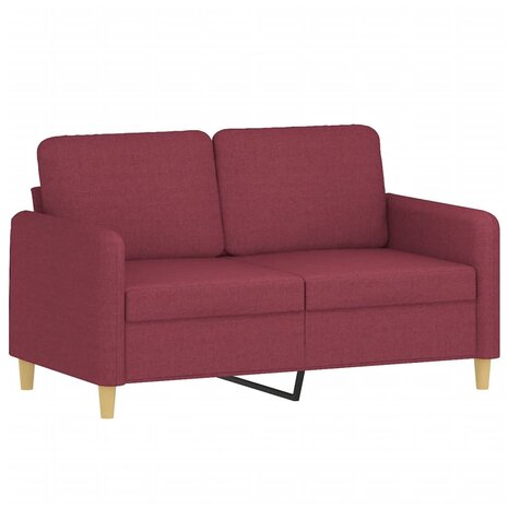 Tweezitsbank 120 cm stof wijnrood 2