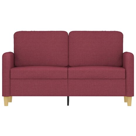 Tweezitsbank 120 cm stof wijnrood 3