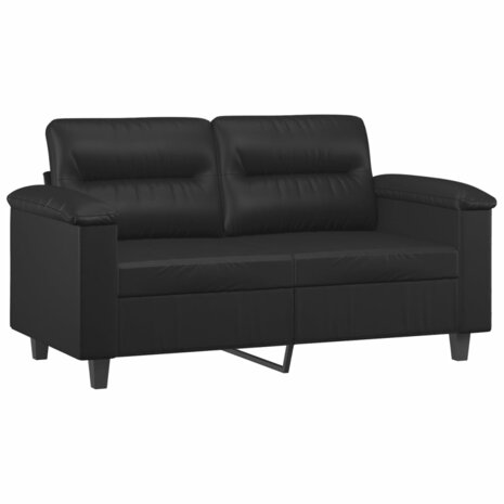 Tweezitsbank 120 cm kunstleer zwart 2