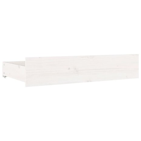 Bedlades 4 st massief grenenhout wit 3