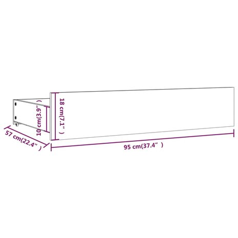 Bedlades 4 st massief grenenhout wit 8