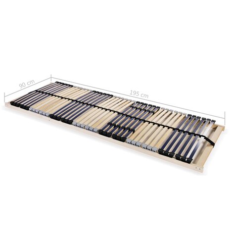 Lattenbodem met 42 latten 7 zones 90x200 cm 8