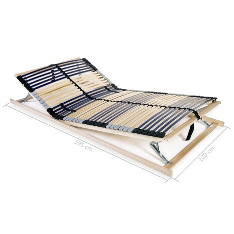 Lattenbodem met 42 latten 7 zones 120x200 cm 9