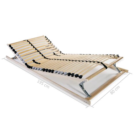 Lattenbodems 2 st met 28 latten 7 zones 80x200 cm 8