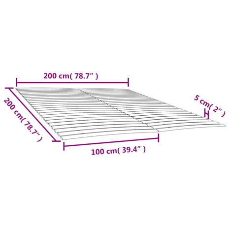 Lattenbodems 2 st met 48 latten 100x200 cm 7