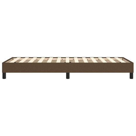 Bedframe zonder matras 80x200 cm stof donkerbruin 6