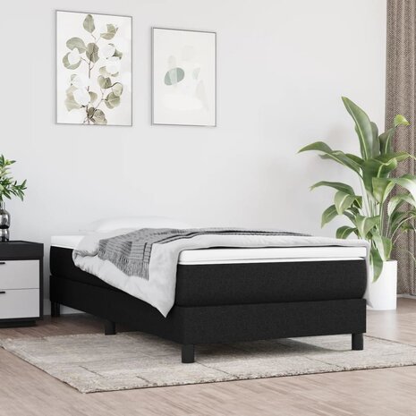 Bedframe zonder matras 90x190 cm stof zwart 1