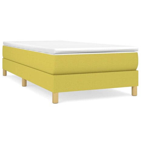 Bedframe zonder matras 100x200 cm stof groen 2