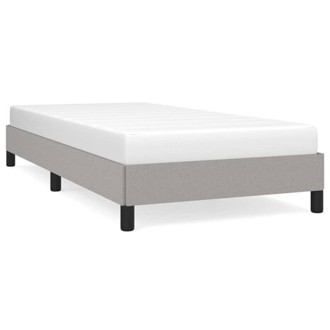 Bedframe zonder matras 80x200 cm stof lichtgrijs 2