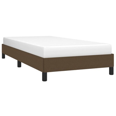 Bedframe zonder matras 80x200 cm stof donkerbruin 3