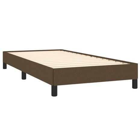 Bedframe zonder matras 80x200 cm stof donkerbruin 4