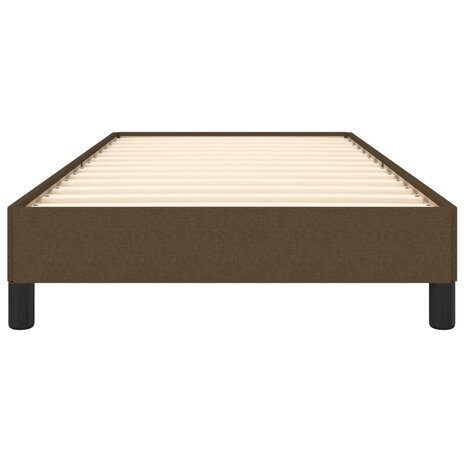 Bedframe zonder matras 90x200 cm stof donkerbruin 5