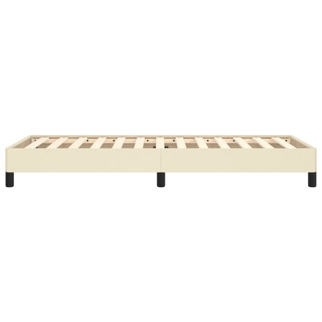 Bedframe kunstleer crèmekleurig 80x200 cm 6
