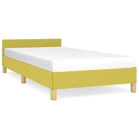 Bedframe zonder matras 100x200 cm stof groen 2