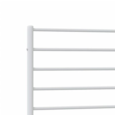 Bedframe met hoofdbord zonder matras metaal wit 75x190 cm 9