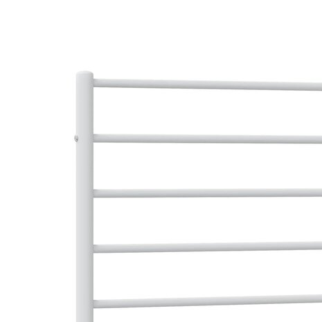Bedframe met hoofdbord metaal wit 90x190 cm 9