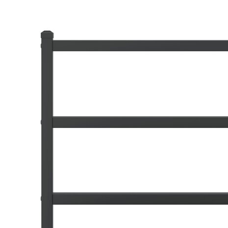 Bedframe met hoofdbord metaal zwart 75x190 cm 8