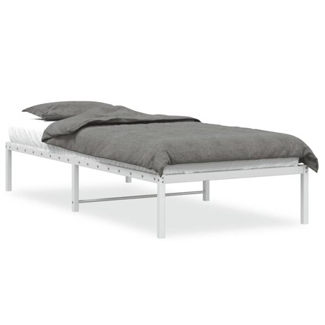 Bedframe metaal wit 90x190 cm 2