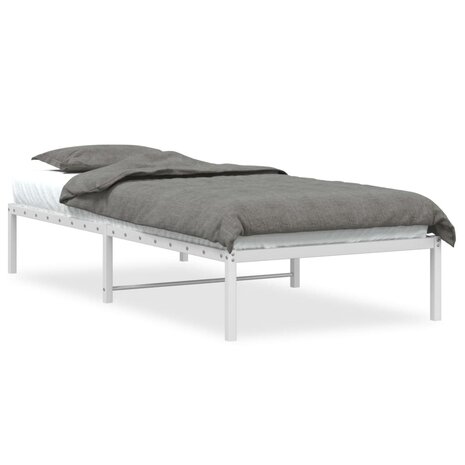 Bedframe metaal wit 90x200 cm 2