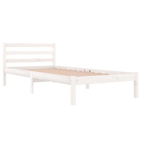Bedframe massief grenenhout wit 90x200 cm 3