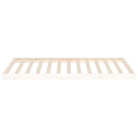 Bedframe massief grenenhout wit 100x200 cm 6