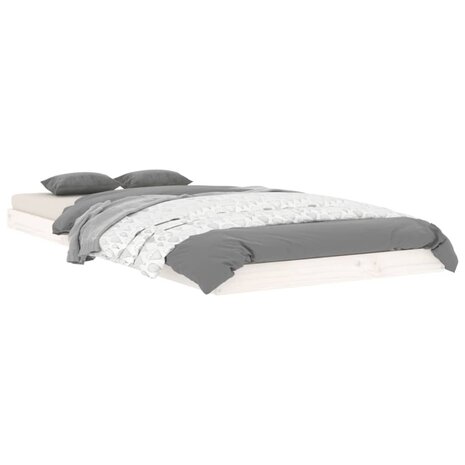 Bedframe massief grenenhout wit 90x200 cm 3