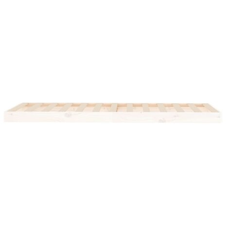 Bedframe massief grenenhout wit 75x190 cm 6