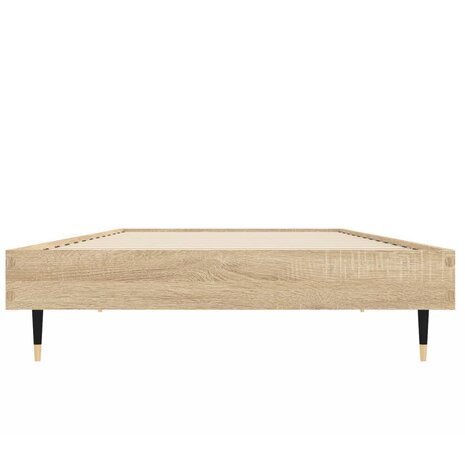 Bedframe zonder matras hout sonoma eikenkleurig 75x190 cm 6
