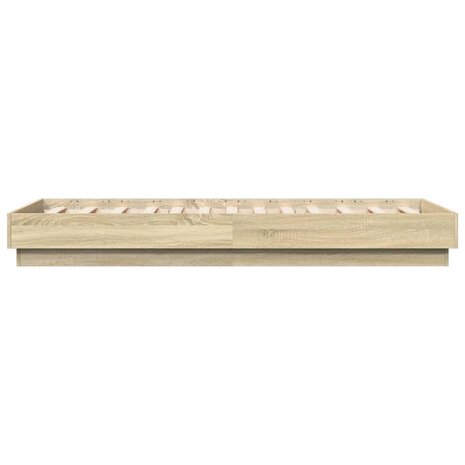 Bedframe zonder matras hout sonoma eikenkleurig 75x190 cm 5