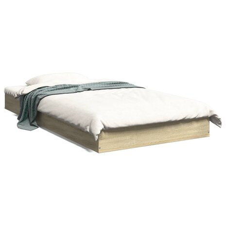 Bedframe zonder matras hout sonoma eikenkleurig 100x200 cm 2