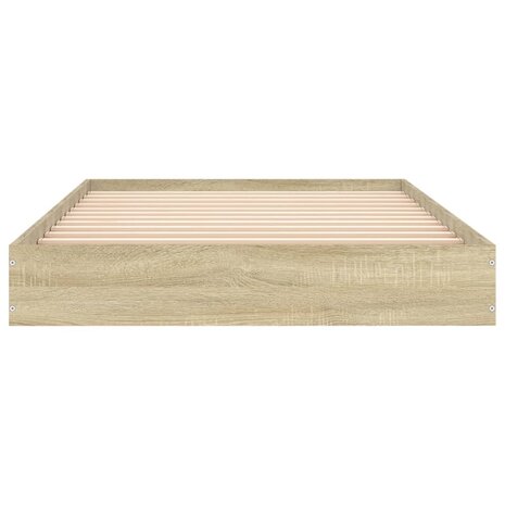 Bedframe zonder matras hout sonoma eikenkleurig 100x200 cm 4