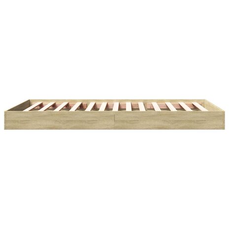 Bedframe zonder matras hout sonoma eikenkleurig 100x200 cm 5