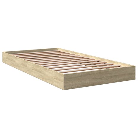 Bedframe zonder matras hout sonoma eikenkleurig 100x200 cm 6