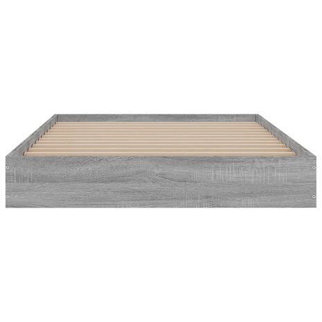 Bedframe bewerkt hout grijs sonoma eikenkleurig 100x200 cm 4