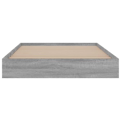Bedframe bewerkt hout grijs sonoma eikenkleurig 90x190 cm 4