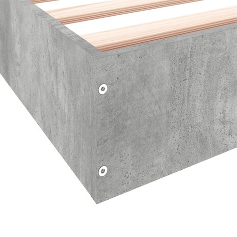 Bedframe bewerkt hout betongrijs 75x190 cm 8