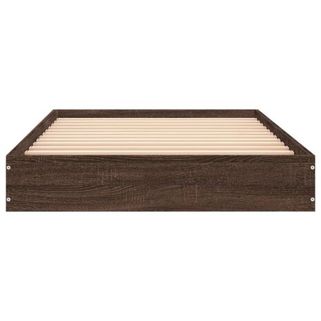 Bedframe zonder matras bewerkt hout bruin eikenkleur 75x190 cm 4