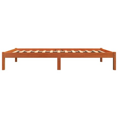 Bedframe zonder matras massief grenenhout wasbruin 90x190 cm 5