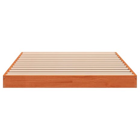 Bedframe massief grenenhout wasbruin 90x190 cm 5