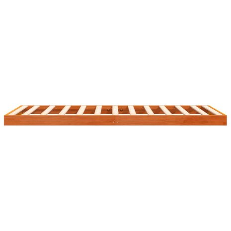 Bedframe massief grenenhout wasbruin 75x190 cm 6
