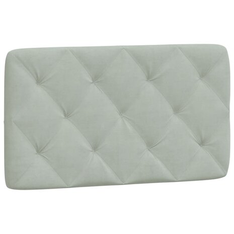 Bed met matras fluweel lichtgrijs 90x190 cm 5