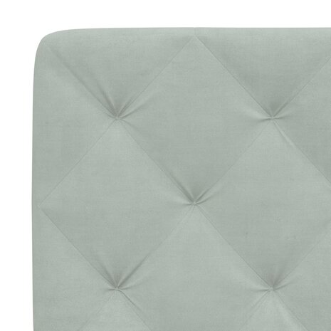 Bed met matras fluweel lichtgrijs 90x190 cm 6