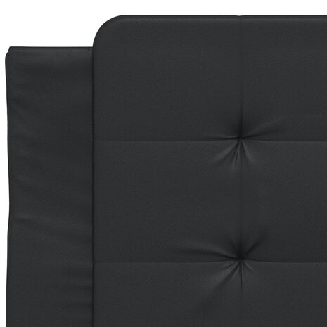 Bed met matras kunstleer zwart 90x190 cm 7